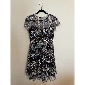 Black Floral Cocktail Dress